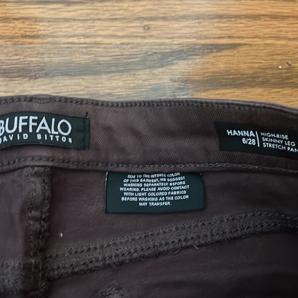 Buffalo David Bitton womens High Rise Pant Brown Size 6 New With Tag - Picture 10 of 11